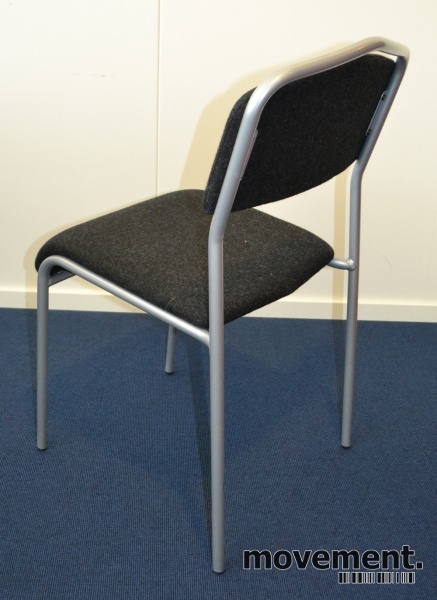 Solgt!IKEA Särna konferansestol /stablestol i gråmelert stoff, pent brukt