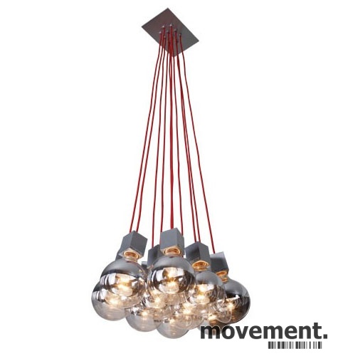 Solgt!Illumina Element S10, Stor, danskdesigntaklampe med 10 store pærer,  pent brukt