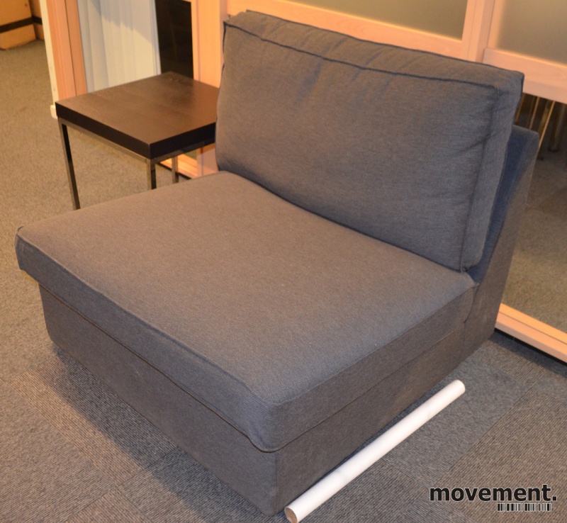 Solgt!IKEA Kivik sofa, 1 seter seksjon i gråttstoff, bredde 90 cm, dybde  98cm, pent brukt