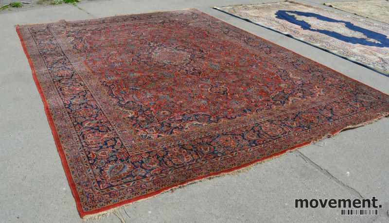 Solgt!Stort persisk teppe i rødfarger,400x320cm, pent brukt
