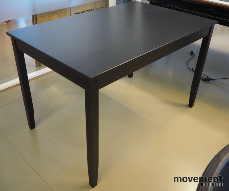 Solgt!IKEA Lerhamn spisebord / møtebord ibrunsort, 118x74cm, pent brukt