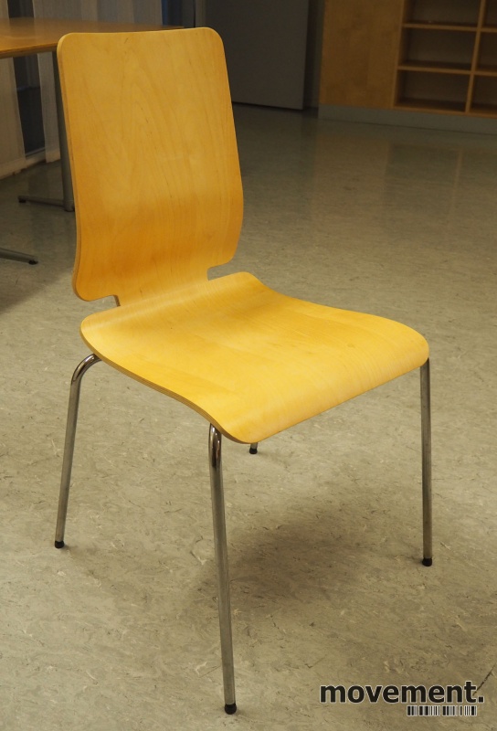 Solgt!Konferansestol: Gilbert stol fra Ikea ibjerk finer / krom, pent brukt