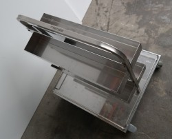 Tralle med stativ / butikkinnredning /butikktralle i rustfritt stål,  60x55cm, høyde 80cm, pent brukt - Skriv ut