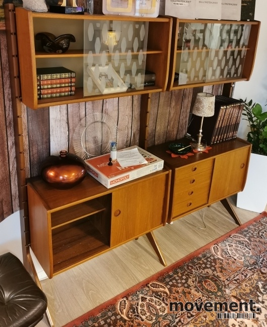Solgt!Dobbel Ergo-seksjon i teak,retro/vintage stuemøbel, pent brukt