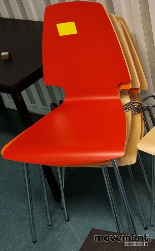 Solgt!IKEA Vilmar konferansestol i rød / krom,pent brukt