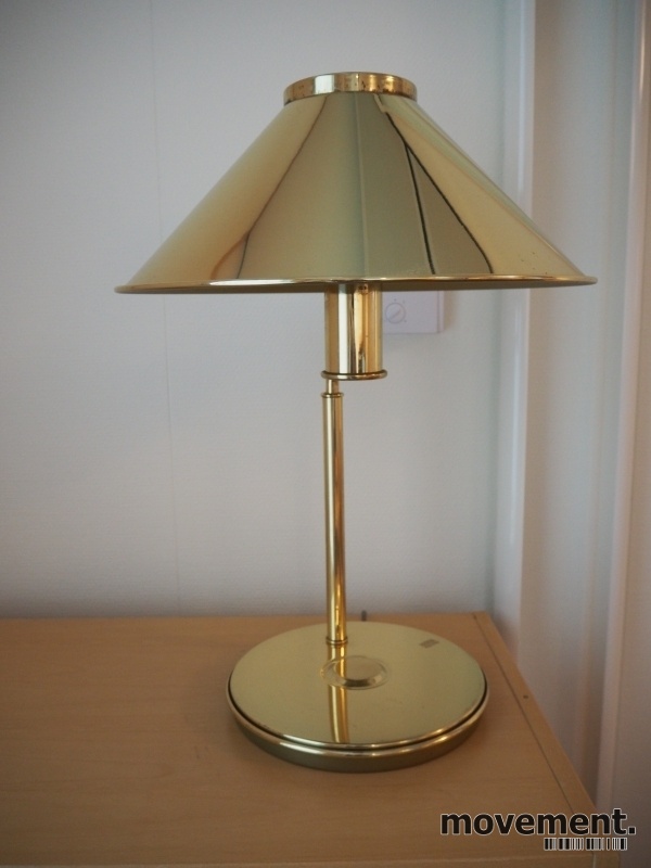 Bordlampe i messing fra Høvik Verk,design: Jonas Hidle, høyde 56cm, pent  brukt