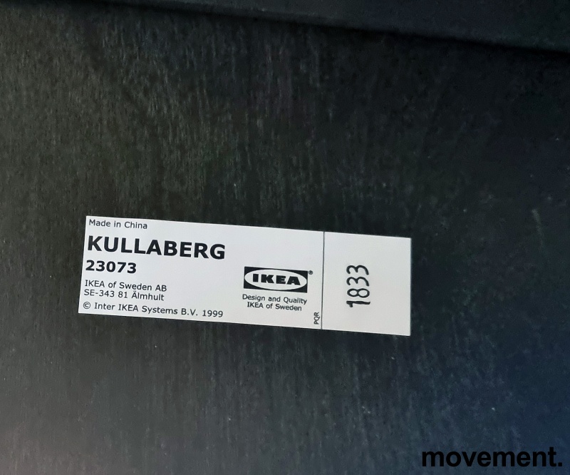 Solgt!Barstol modell Kullaberg i sort fraIkea, justerbar sittehøyde  47-69cm, pent brukt