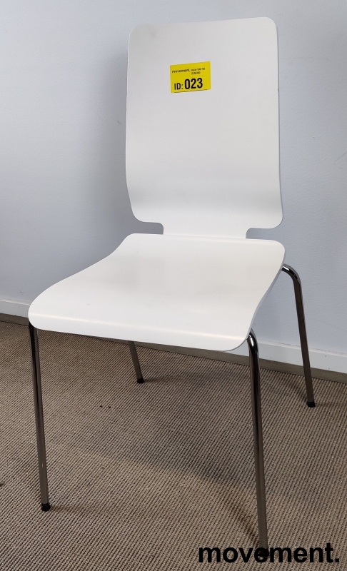Solgt!Gilbert stol fra Ikea i hvit / krom,pent brukt