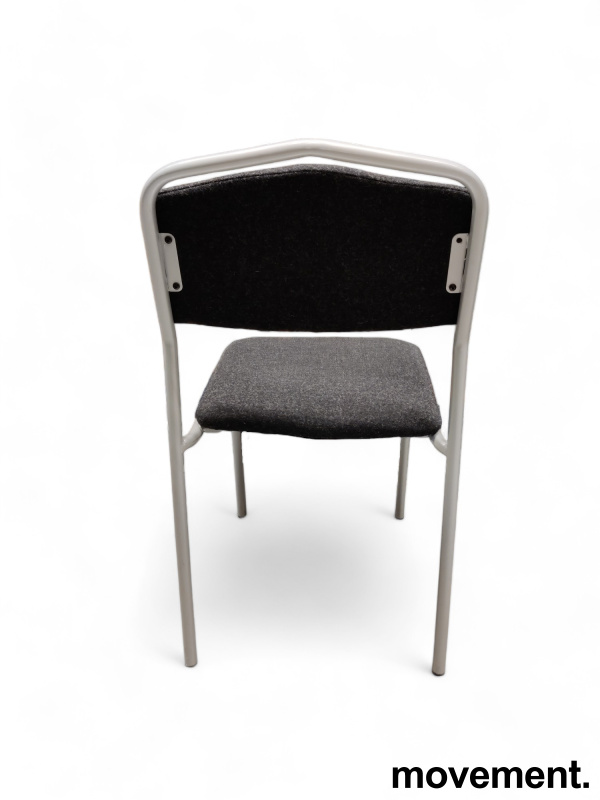 IKEA Särna konferansestol /stablestol i sort stoff, grålakkert ramme, pent  brukt