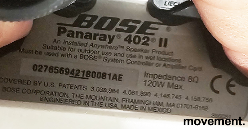 Ett par Bose Panaray 402 II i hvitt - 4 / 5